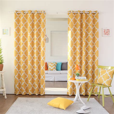 grommet yellow curtains